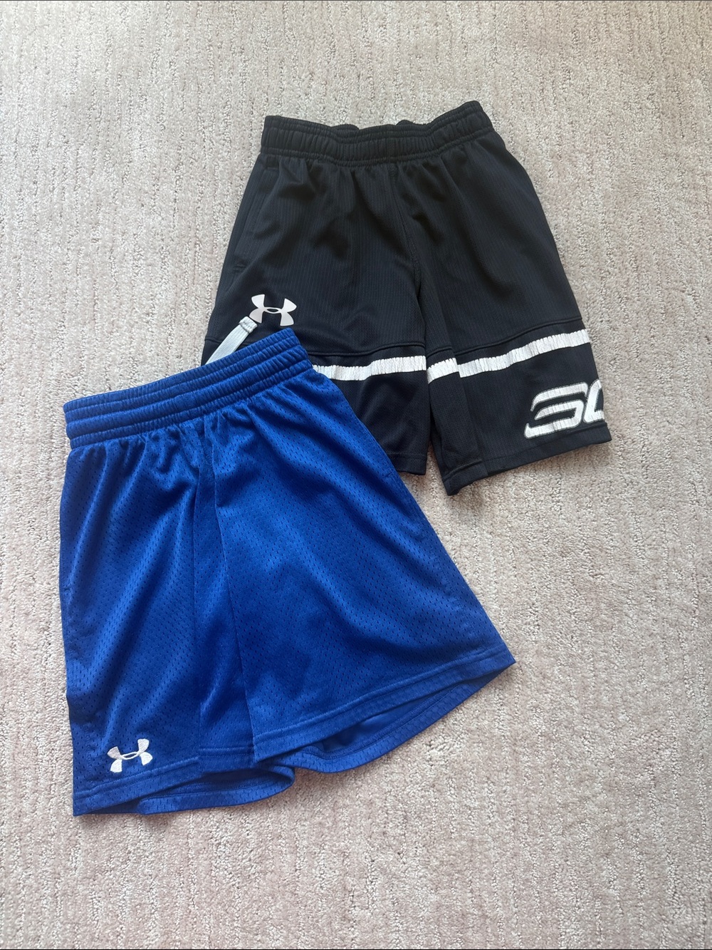 Under Armour Boys Athletic Shorts Set - Royal Blue & Black